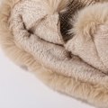 Miniatyrbild 5 av 8: Damernas Två Boll Kattöron Öronlapp Beanie Varm Stickad Hattar Fluffig Plysch Tjock Päls Vinterhatt Khaki