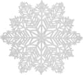 3 st (silver) julgransunderlägg i snöflingeform, gyllene metall