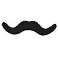 Miniatyrbilde 3 av 6: Mustasje for maskerade - Selvklebende - 12 stk Svart
