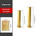 Pikkukuva 2 / 5: Helposti asennettava 4 pöydänjalan sarja, korkeussäädettävä sopimaan erilaisiin kodin tyyleihin Gold 42cm-72cm