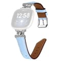 Ekte skinnrem i kuskinn med M-form for Fitbit Versa 3/Versa 4/Sense/Sense 2 Blue Fitbit Versa 3