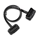 Miniatyrbillede 2 af 5: Bil Auto 16-polet Han til Hun OBD2 Forlængerkabel Diagnostisk Adapter 60 cm/24 tommer Længde