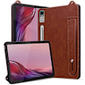 Miniatyrbilde 5 av 5: Etui for Lenovo Tab P12 med håndstropp, kickstand og lær - Brun Multicolor Brown