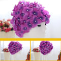 Miniatyrbillede 3 af 5: Dames Badehætte Blomst Retro 3D Blomster Badehætte Kvinder Blomster Badehætte purple
