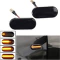 2-delt LED kjørelys, dynamiske gule sideblinklys, kompatible med SEAT Ibiza 6L, Cordoba, Toledo, Leon, og Ford C-Max, Fiesta