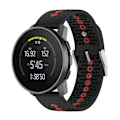 Miniatyrbillede 4 af 5: Farverig hul silikonerem til Suunto 9 Peak Black Orange