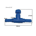 Miniatyrbild 3 av 5: Akvarium Kontrollventiler Luftpump Tvåvägs Plast Luftflödeskontroll Regulator för Fisk för Tank Luftvolymjustering Blå Blue