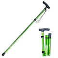 Miniatyrbillede 1 af 5: Foldbar Stok, Sammenklappelig Stok, Gåstok, Skridsikker Komfortabel js Green