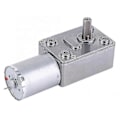 Pikkukuva 1 / 3: 6V/12V/24V Korkean Vääntömomentin Moottori Mini Metallinen Ruuvipyörämoottori Kaksiakselinen JGY370 rpm 23 6V