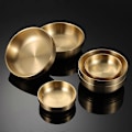 Miniatyrbilde 2 av 5: Kjøkken Rustfritt Stål Koreansk Krydderplate Kald Matrett Kimchi Plate Risskål Matlaging Krydderverktøy Tilbehør silver 9cm