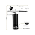 Miniatyrbillede 4 af 5: Airbrush Sæt Genopladelig Trådløs Airbrush Kompressor, 30PSI Højtryk, Bærbar Håndholdt Airbru