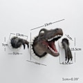 Miniatyrbild 4 av 5: Dinosaurieväggskulpturer 3D Resin T-rex Väggmonterade Tyrannosaurus Statyer, 100% Nya Yellow
