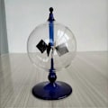 Miniatyrbilde 2 av 5: 4 Blader Roterende Glass Vindmølle Solcelledrevet Crookes Radiometer Lysmølle/Pedagogisk Undervisning S
