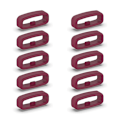 Miniatyrbillede 1 af 5: 10 stk. Silikone Fastgørelsesring 18mm / 20mm / 22mm Armbånd Holder Remholder Red 20MM