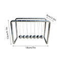Miniatyrbilde 3 av 5: Newtons Vugge Bumper Ball Kule Fysikk Dekompresjon Dekorasjon 7 Perler Full Metallramme Newtons Kule