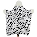 Miniatyrbillede 3 af 5: Ko Print Tæppe Blødt Ko Print Kastetæppe Fleece Tæppe Ko Mønster, 100% Nyt Black