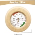 Miniatyrbild 3 av 6: Bastutermometer i Trä Inomhustermometer 2-i-1 Termometer och Hygrometer med Precisionsskala Bastuaccessoarer Utomhusliv