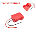 Miniatyrbilde 1 av 5: Batteriadapter for Milwaukee 18V M&18 Batteristrømkilde med Dobbel USB-port DC-port 12V/21A LED-lys for Varm Jakke CHINA Adapter