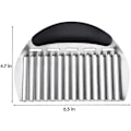 Miniatyrbillede 2 af 5: Kraftig Crinkle Cutter i rustfrit stål Bølgeformet hakker Fransk Fry Slicer til kartofler Gulerodschips og frugter, grøntsager, kartofler, løg