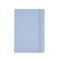 A5 anteckningsböcker, 2 böcker, med linjerade sidor, pennhållare, band, datummärkning och pappersficka, medium inbunden journal Light blue