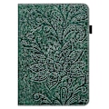 Miniatyrbild 3 av 5: För Lenovo Tab M10 (Gen 3) TB-328FU/TB-328XU Präglat Tablet Ställ Plånboksfodral PU Läder Omslag Green, Green Style D Lenovo Tab M10 (Gen 3)