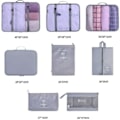 Miniatyrbild 5 av 5: 8-pack Organizer Set för Resväskor, Förvaringsväskor, Packningskuber, Reseväskor, Presenter Grey
