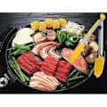 Miniatyrbillede 3 af 5: Køkkentang Madlavning Salat Madservering Silikone BBQ Tang Rustfrit Stål Håndtag Redskab 25 cm (Gul)