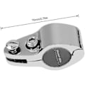 Miniatyrbillede 2 af 5: 2 stk. 316 Rustfrit Stål Marine Rørklemmer Båds Tophængsel Klo Slide Rail Monteringsbeslag (22 mm) 32mm