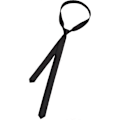 Miniatyrbillede 3 af 5: Super Slim Slips 3cm Satin Rød Gul Sort Ensfarvede Slips Håndlavede Mode Herre Tynde Smalle Slips til Bryllupsfest Slips silver