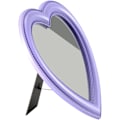 Miniatyrbillede 4 af 4: Hjerte Makeup Spejl Kosmetisk Spejl Væg Skrivebordsspejl Soveværelsesspejl, Gave (L) Purple