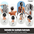 Miniatyrbillede 3 af 5: Ekstra Stor Badehætte Langt Hår Svømmehætte til Mænd og Kvinder Silikone Svømmehætte Vandtæt til Dreadlocks, Fletninger, Krøller H- Black