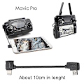 Miniatyrbillede 2 af 4: Startrc 10cm Lightning til Micro USB Konverteringsstik Datakabel til DJI Mavic Mini/Air, Shark Fjernbetjening