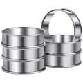 6-delt tertering-sett, 8 cm konditorring, konditorringer og rammer, tertering, pannekakeform, kjøkkenring i rustfritt stål for muffins, terter