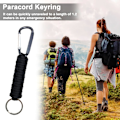 Miniatyrbillede 5 af 5: 5 stk. Paracord nøgleringe med karabinhager, flettet nøglesnor med låsende D-ring kroge, kraftig Paracord nøglesnor