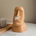 Miniatyrbilde 4 av 5: Påskeøya Steinstatue Papirhåndkleboks Hjemmedekorasjon Statue Retro Stue Dekorasjon Hjem