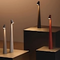 Miniatyrbilde 4 av 5: Trådløs bordlampe, oppladbar LED-skrivebordslampe for innendørs og utendørs bruk Red 17.7in
