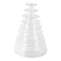 Pikkukuva 3 / 5: 10-kerroksinen torni Macaron Macaron -teline Pyöreä kakkuteline PVC-alusta Syntymäpäivä Häät Esittelyteline Kakun koristelutyökalut