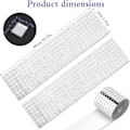 Miniatyrbillede 2 af 5: (100 x 4cm, 3 ruller) 4800 stykker glas spejl mosaikfliser, sølvfarve, mini firkantede mosaikfliser glas