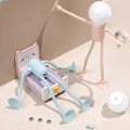 Miniatyrbillede 2 af 5: Formskiftende Sjov Sportsmand Natlampe, 2024 Nyeste DIY Form Natlamper White