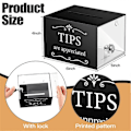 Miniatyrbilde 2 av 5: Tipsbokser for penger 15 x 10 x 13 cm Tipssamleboks med lås Donasjonsforslagsboks for tipsoppbevaring