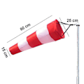 Miniatyrbillede 4 af 4: 2 stk. Vindfløj Udendørs Hængende Rip-stop Vindpose Roterende Vindpose Ekstern Anemometer Pakke Red and white color
