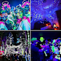 Miniatyrbillede 3 af 5: 2 stk. 100W UV LED Spotlight Sort Lys IP65 Vandafvisende, Ultraviolet LED Lampe, Effektlys til Akvarium, Fest, Neonmaling, Fluorescerende Poster