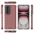 Miniatyrbild 3 av 5: Mobilfodral för Oppo Reno12 5G - PC+TPU, Honungskaka-design, Stötdämpande Red