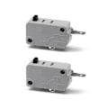 Miniatyrbilde 1 av 5: KW3A Mikrobryter 125V 250V 16A Normalt Åpen Bryter 2 Pin Sølv Kontakt for Mikrobølgeovn Vaskemaskin 2STK
