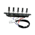 Miniatyrbillede 3 af 5: Emhætte Tastatur Switch Emhætte Switch Holdbar Stærk Køkken Husholdningsapparater Køkken Emhætte Trykknap Switch Black 5 Pushbutton