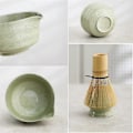Miniatyrbilde 5 av 5: Matcha sett, japansk tesett inkludert Matcha bolle med tut, Matcha holder, Bambus Matcha og Bambus Fotofarge