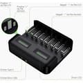 Miniatyrbillede 4 af 5: Universal batterioplader – til AA/AAA/C/D Ni-MH genopladelige batterier med Type-C & Micro USB