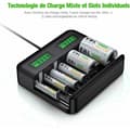 Miniatyrbillede 5 af 5: Universal batterioplader – til AA/AAA/C/D Ni-MH genopladelige batterier med Type-C & Micro USB