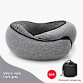 Miniatyrbilde 1 av 5: Sikkerhets nakkepute for reise, memory foam, komfortabel og pustende, myk U-formet Flower Grey