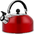 Miniatyrbild 1 av 5: 2.0l Vattenkokare med Visselpipa Polerad Kvalitet Rostfritt Stål 2.0 Liter Camping Vattenkokare-hy Red